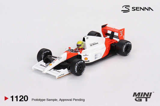 Mini GT 1/64 - McLaren MP4/6 #1 Ayrton Senna 1991 Japanese Grand Prix 2nd Place (BOX)