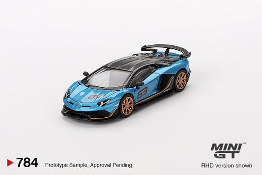 Mini GT 1/64 - Lamborghini Aventador SVJ 63 Blu Aegir