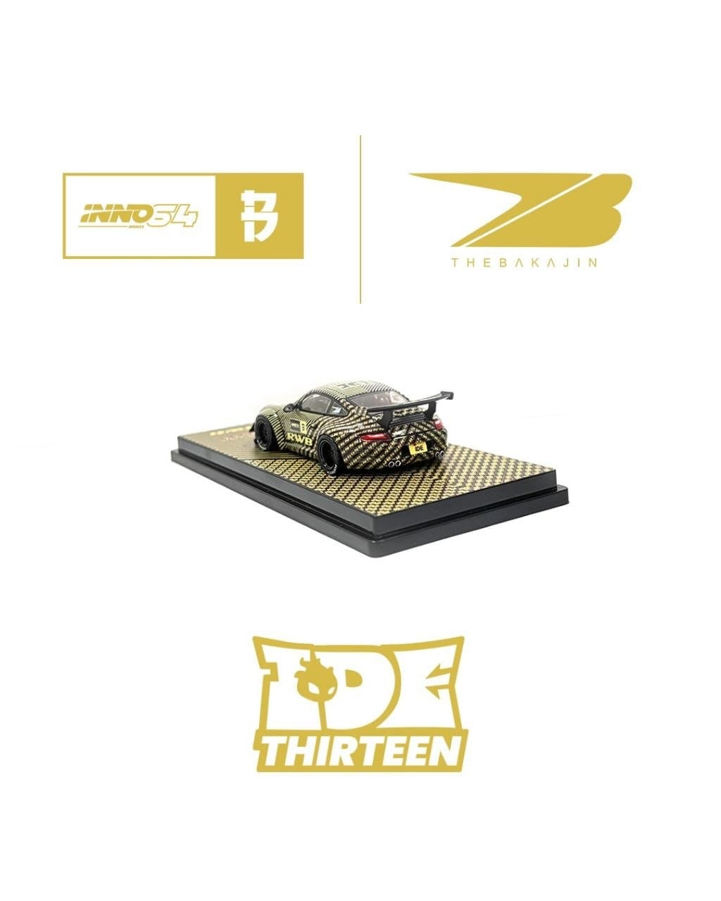 Inno64 1/64 - Porsche RWB 997 Black Crow Customs x Bakajin Indonesian Diecast Expo 2026 Event Edition
