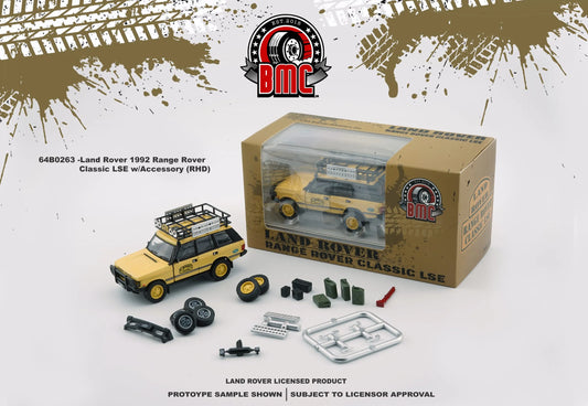 BMC 1/64 - Land Rover Range Rover Classic LSE Camel with Accessories&nbsp;