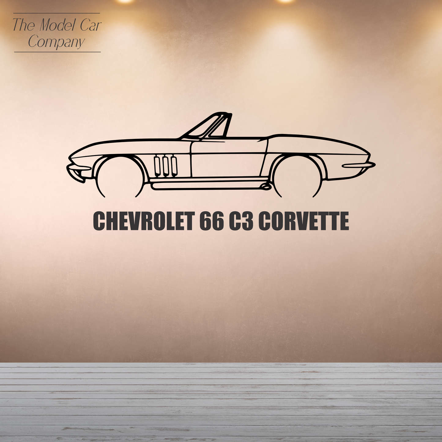 Wall Art Silhouette - Chevrolet 66 C3 Corvette