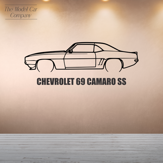 Wall Art Silhouette - Chevrolet 69 Camaro SS