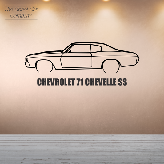 Wall Art Silhouette - 71 Chevelle SS