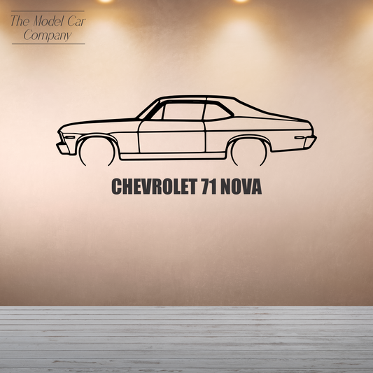 Wall Art Silhouette - Chevrolet 71 Nova