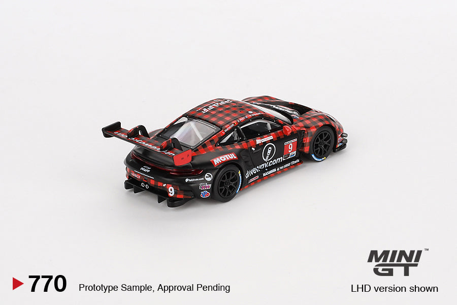 Mini GT 1/64 - Porsche 911 GT3 R #9 GTD PRO Pfaff Motorsports IMSA 2023 Sebring 12 Hrs. Winner