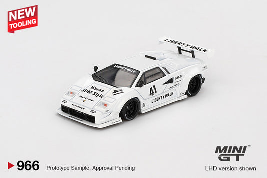 Mini GT 1/64 - Lamborghini Countach LB-WORKS White 2024 Tokyo Auto Salon