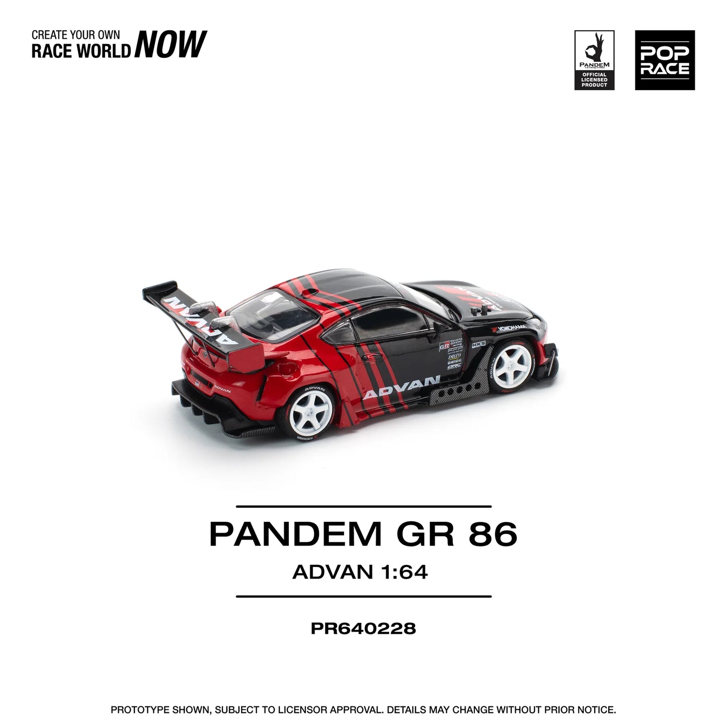 Pop Race 1/64 - Toyota Pandem GR 86 Advan