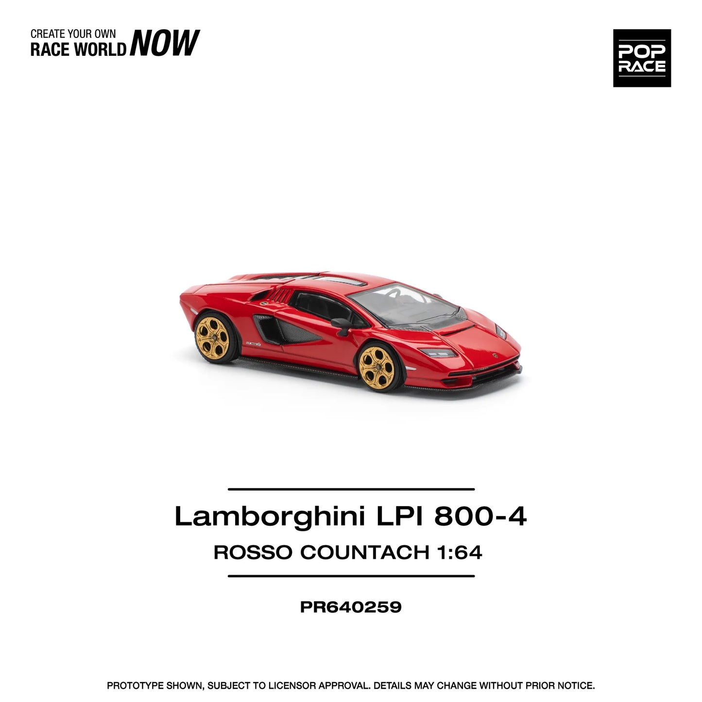 Pop Race 1/64 - Lamborghini Countach LPI:800 - Rosso