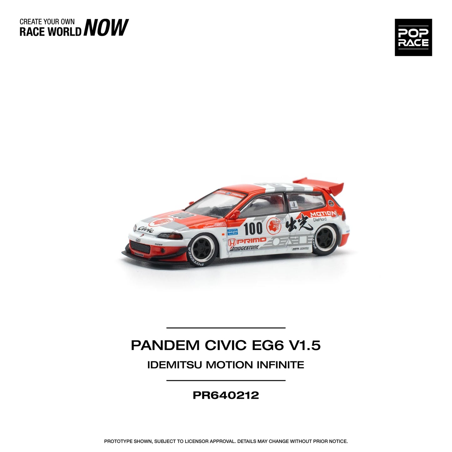 Pop Race 1/64 - Pandem Honda Civic EG6 V1.5 Idemisu Motion Infinite
