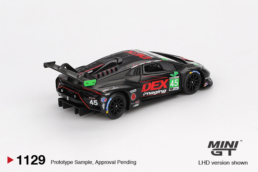 Mini GT 1/64 - Lamborghini Huracán GT3 EVO2 #45 No. 45 DEX Imaging  2024 IMSA Daytona 24 Hrs