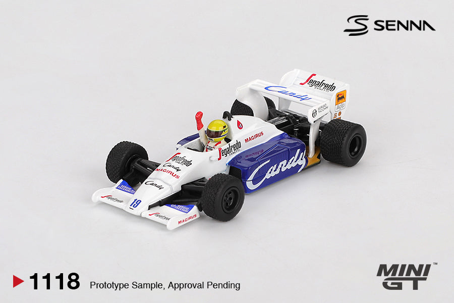 Mini GT 1/64 - Toleman TG184 #19 Ayrton Senna 1984 Monaco Grand Prix 2nd Place (BOX)