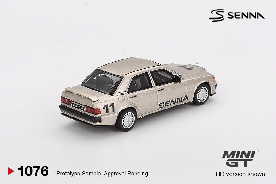 Mini GT 1/64 - Mercedes-Benz 190 E 2.3-16 #11 Ayrton Senna 1984 Nürburgring Race of Champions w/ Figure