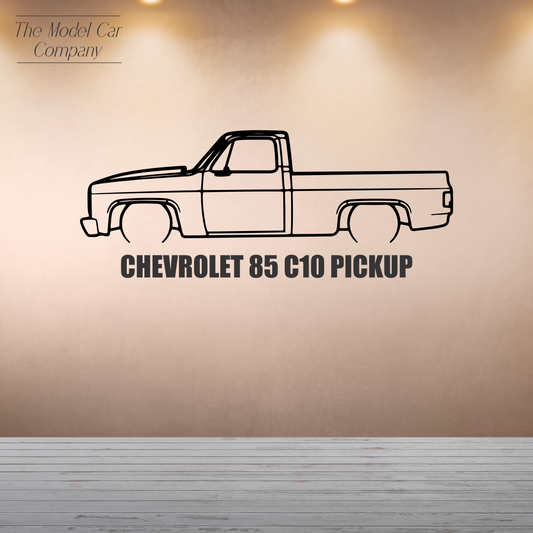 Wall Art Silhouette - Chevrolet 85 C10 Pickup