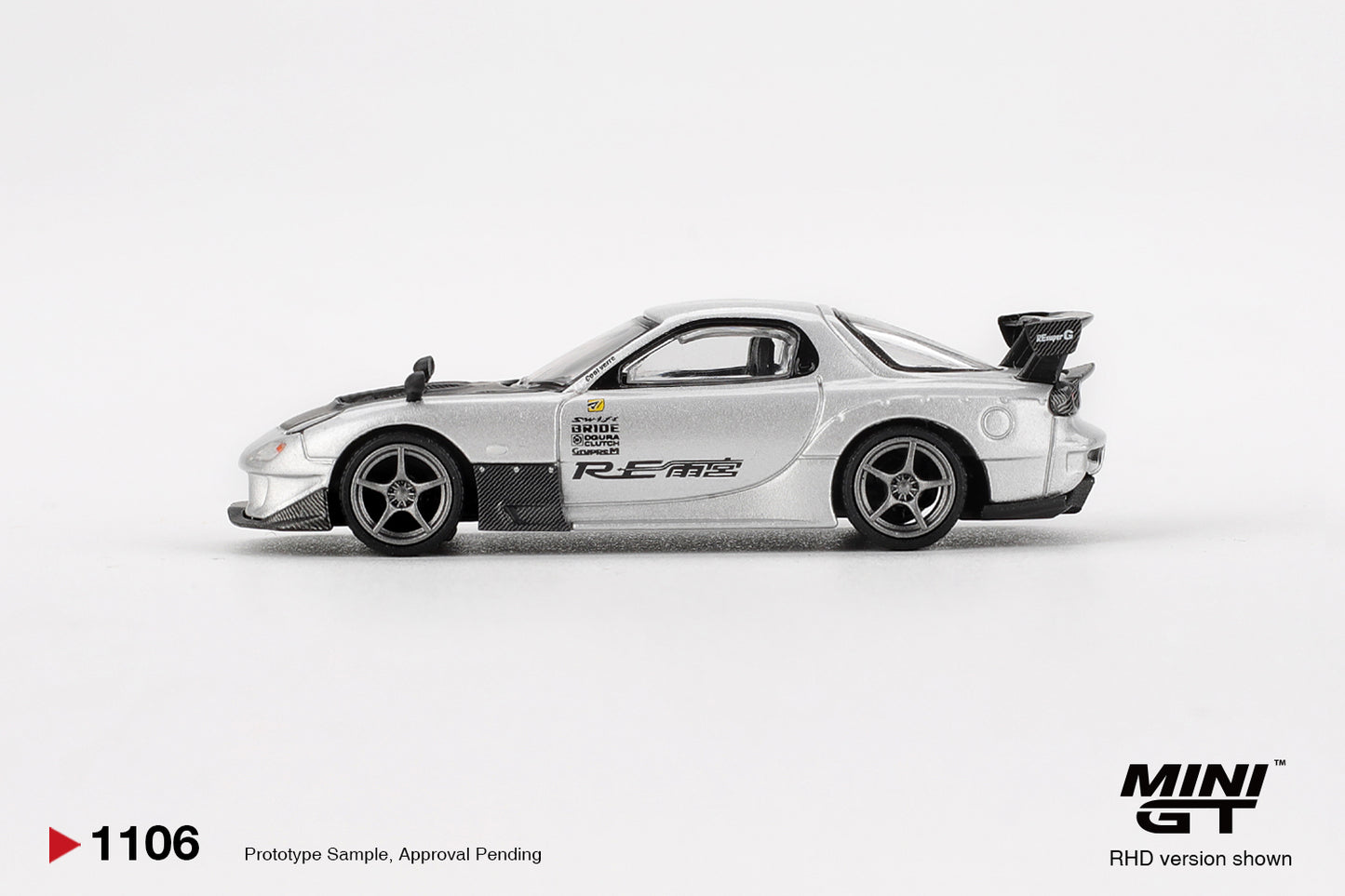 Mini GT 1/64 - Mazda RX-7 RE-Amemiya Silver Metallic