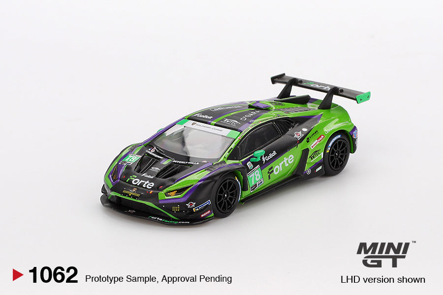 Mini GT 1/64 - Lamborghini Huracán GT3 EVO2 #78 Forte Racing 2024 IMSA Daytona 24 Hrs