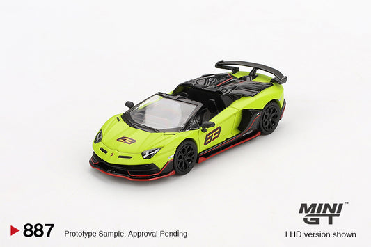 Mini GT 1/64 - Lamborghini Aventador SVJ 63 Roadster Verde Shock