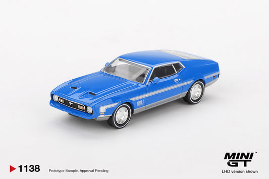 Mini GT 1/64 - Ford Mustang Mach 1 Grabber Blue