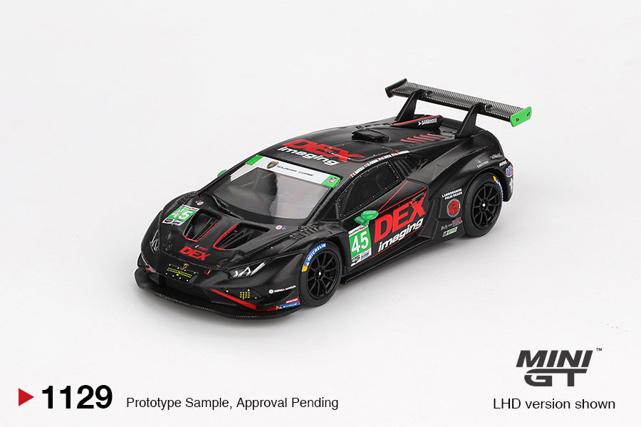 Mini GT 1/64 - Lamborghini Huracán GT3 EVO2 #45 No. 45 DEX Imaging  2024 IMSA Daytona 24 Hrs