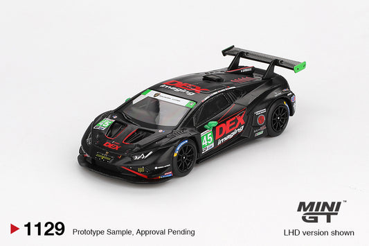 Mini GT 1/64 - Lamborghini Huracán GT3 EVO2 #45 No. 45 DEX Imaging  2024 IMSA Daytona 24 Hrs