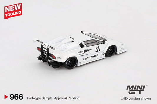 Mini GT 1/64 - Lamborghini Countach LB-WORKS White 2024 Tokyo Auto Salon