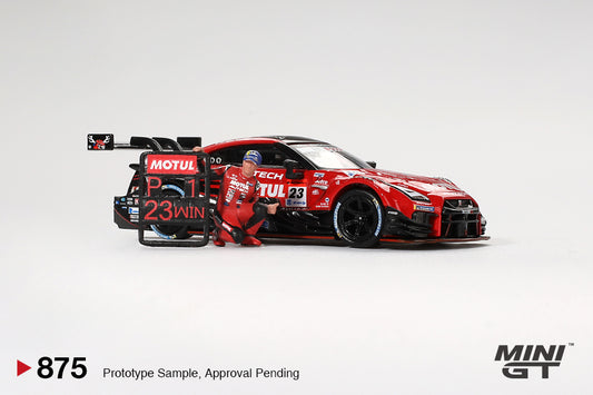 Mini GT 1/64 - Nissan GT-R NISMO #23 "MOTUL AUTECH GT-R 2021" SUPER GT SERIES Suzuka winner W/ Matsuda Figure Tsugio Matsuda Collection No.2