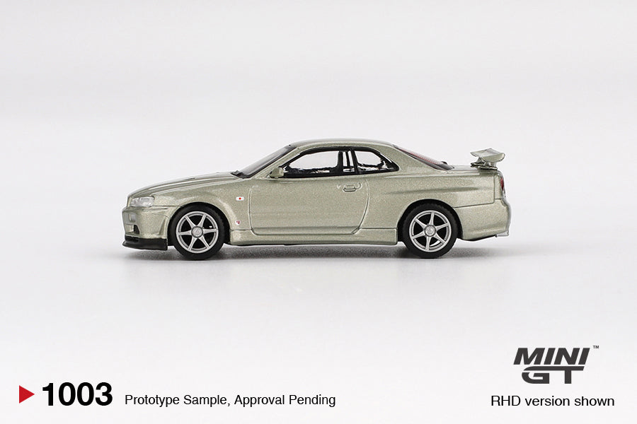 Mini GT 1/64 - Nissan Skyline GT-R (R34) V-Spec II Nür Millenium Jade