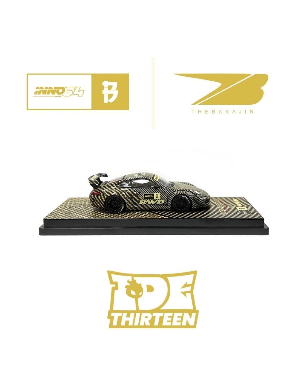 Inno64 1/64 - Porsche RWB 997 Black Crow Customs x Bakajin Indonesian Diecast Expo 2026 Event Edition