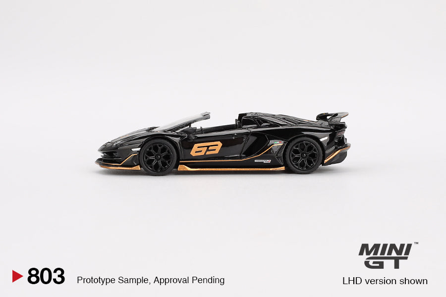 Mini GT 1/64 - Lamborghini Aventador SVJ 63 Roadster Nero Aldebaran