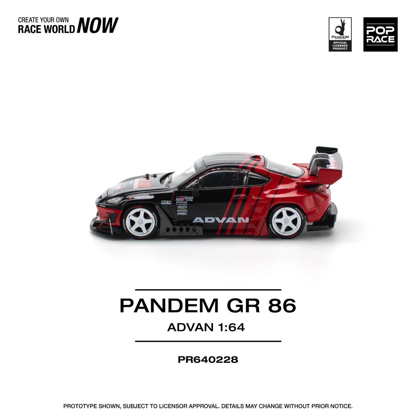 Pop Race 1/64 - Toyota Pandem GR 86 Advan