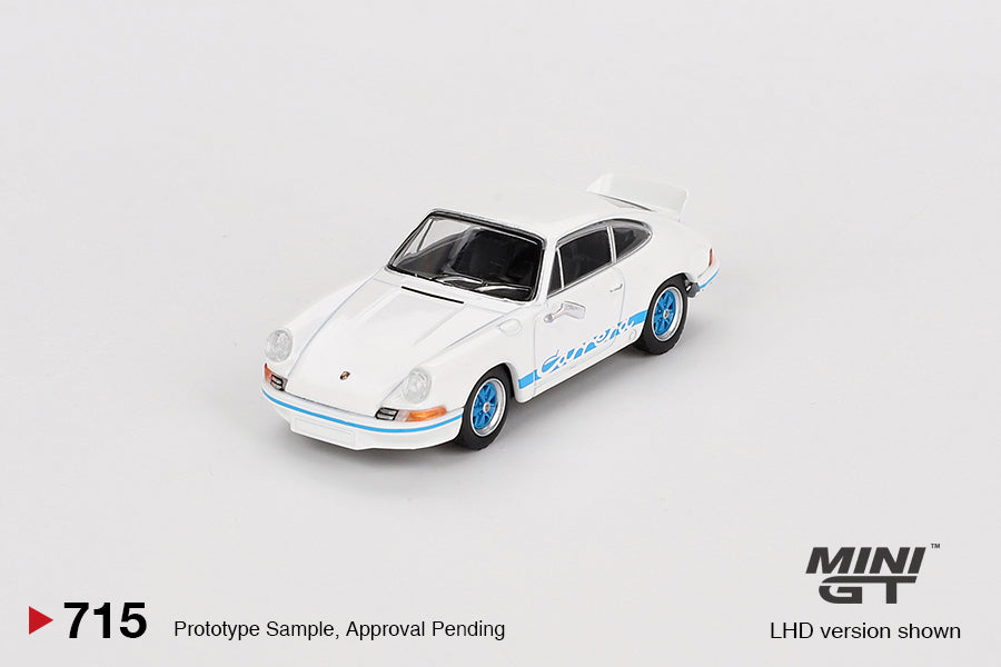 Mini GT 1/64 - Porsche 911 Carrera RS 2.7 Grand Prix White with Blue Livery