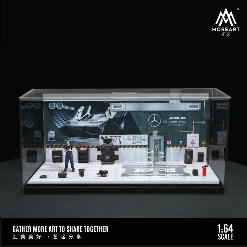 MoreArt 1/64 Diorama - Mercedes-Benz Automobile Repair Shop