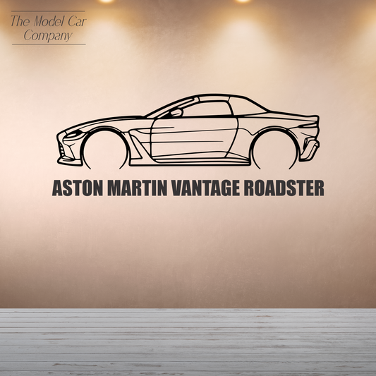 Wall Art Silhouette - Aston Martin Vantage Roadster