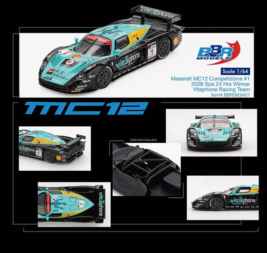 BBR Models 1/64 - Maserati MC12 Competizione #1 Vitaphone