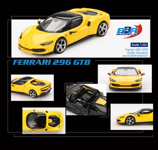 BBR Models 1/64 - Ferrari 296 GTB Giallo Modena