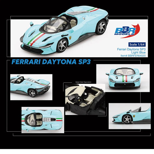 BBR Models 1/64 - Ferrari Daytona SP3 Light Blue