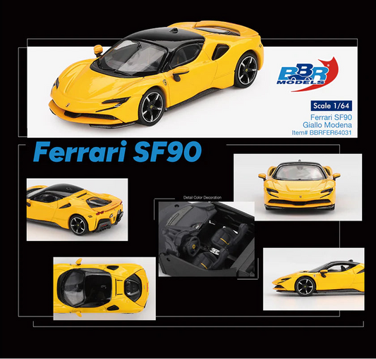 BBR Models 1/64 - Ferrari SF90 Giallo Modena Yellow