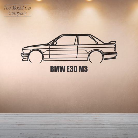 Wall Art Silhouette - BMW E30 M3