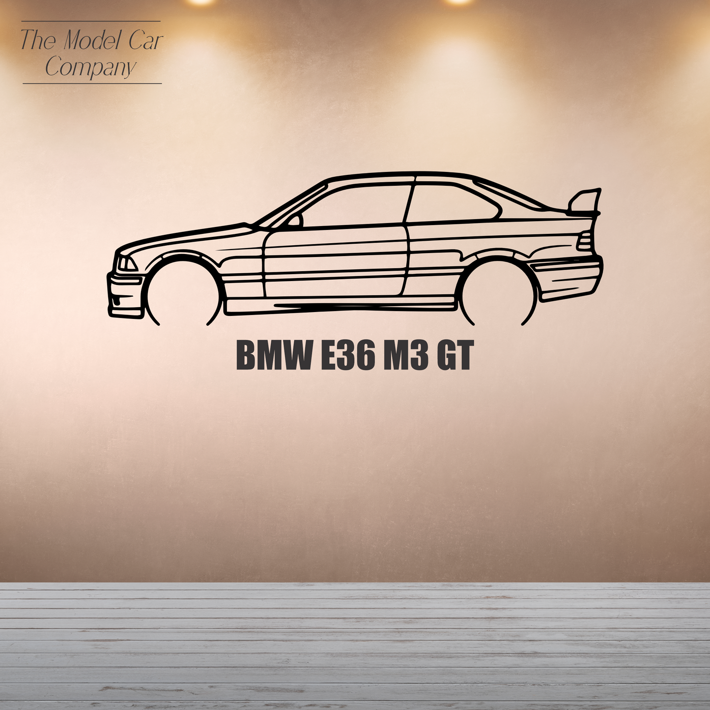 Wall Art Silhouette - BMW E36 M3 GT