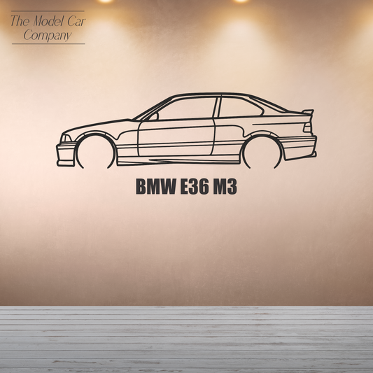 Wall Art Silhouette - BMW E36 M3