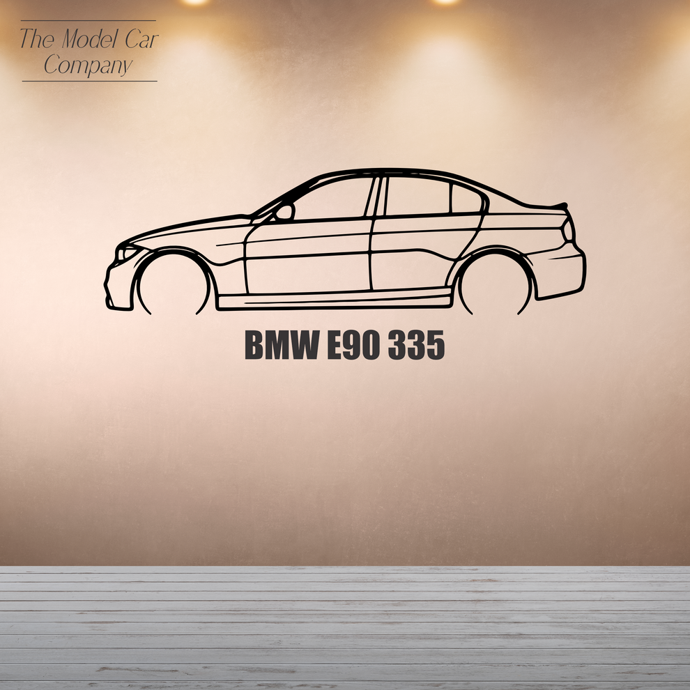 Wall Art Silhouette - BMW E90 335 – The Model Car Company