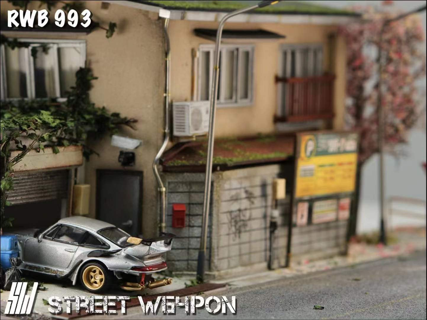 Street Weapon 1/64 - Porsche RWB 993 Heavenly Silver