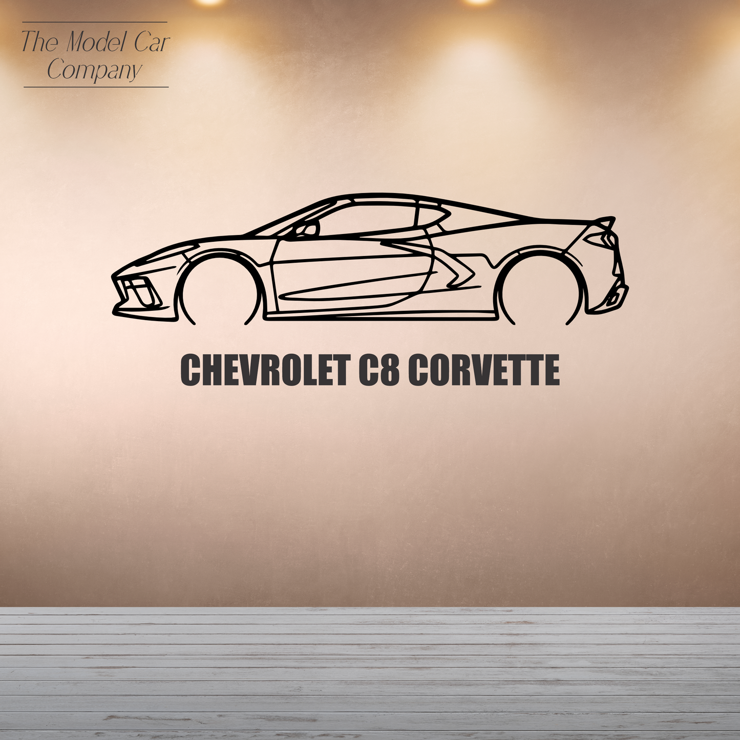 Wall Art Silhouette - Chevrolet C8 Corvette