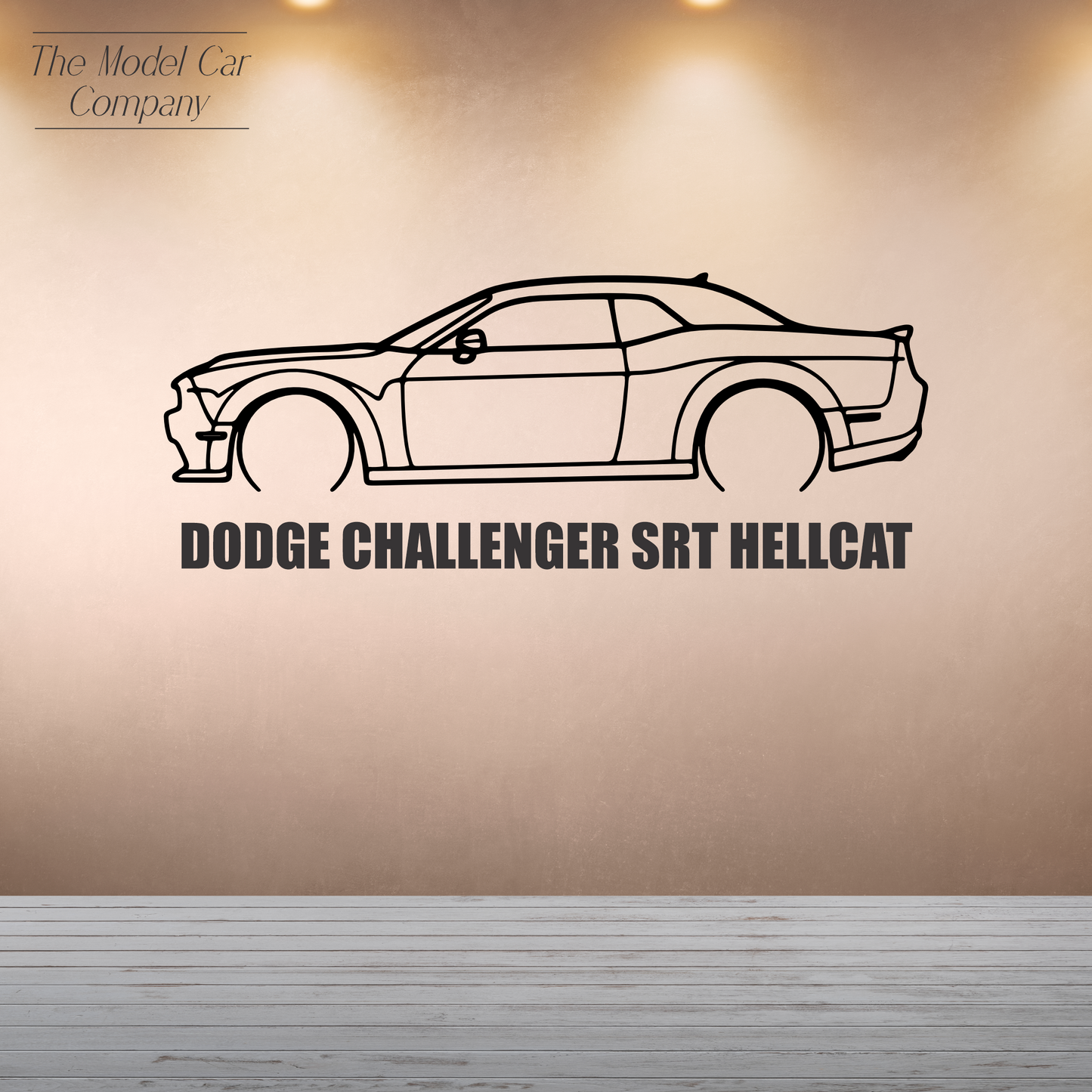 Wall Art Silhouette - Dodge Challenger SRT Hellcat