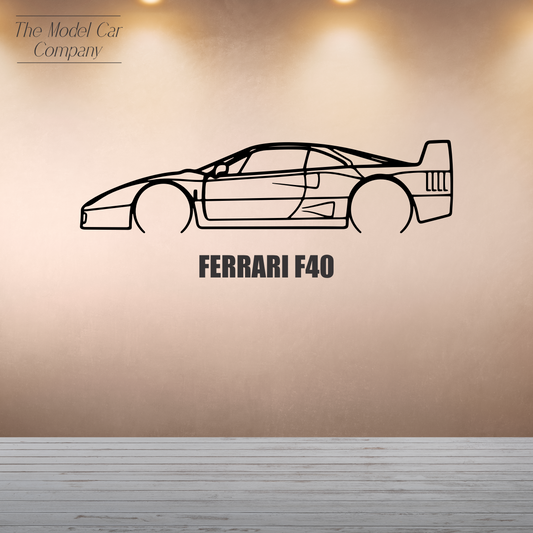 Wall Art Silhouette - Ferrari F40