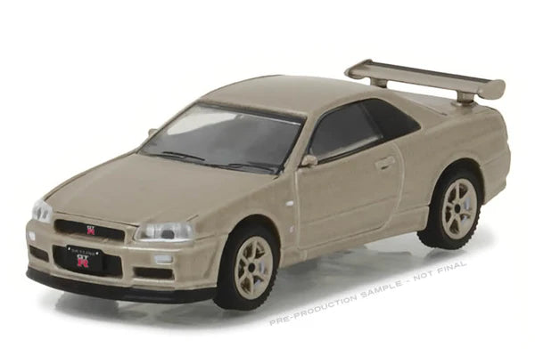 Greenlight 1/64 - Nissan Skyline GT-R R34 M-Spec 2001 – Silica Breath