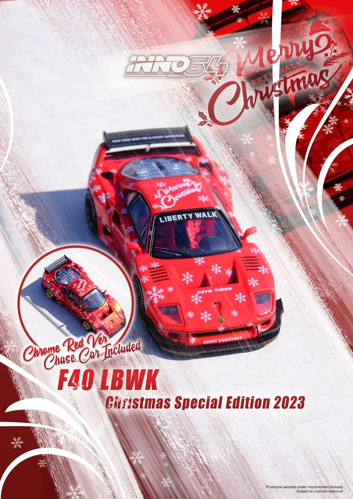 Inno64 1/64 - Liberty Walk Ferrari F40 Christmas Edition 2023