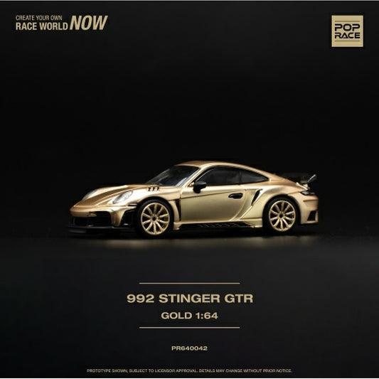 Pop Race 1/64 - Porsche 992 Stinger GTR Gold