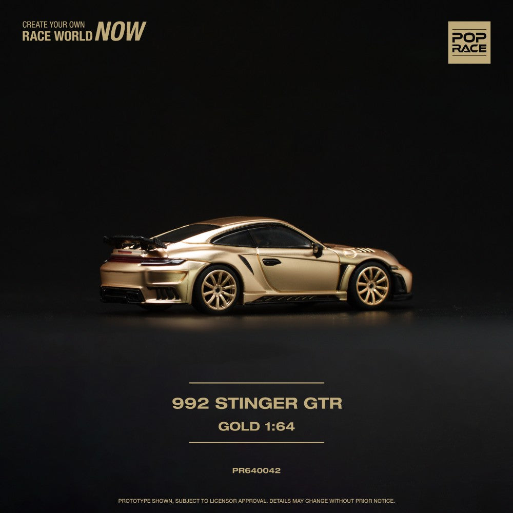 Pop Race 1/64 - Porsche 992 Stinger GTR Gold