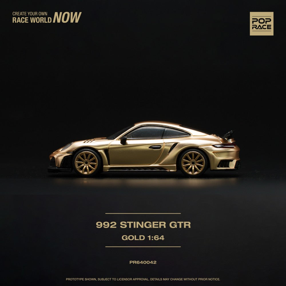 Pop Race 1/64 - Porsche 992 Stinger GTR Gold