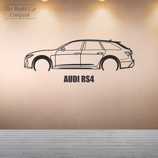 Wall Art Silhouette - Audi RS4